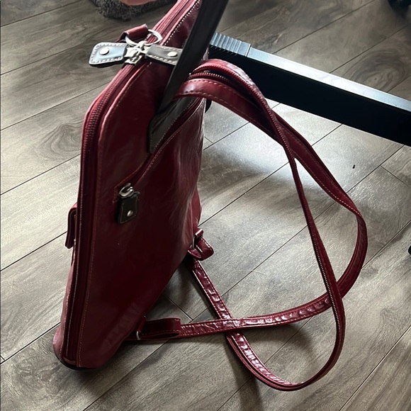 Mouflon Red Leather Mini Backpack - Picture 12 of 16